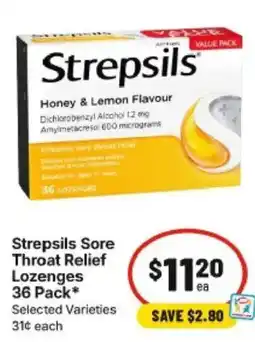 IGA Strepsils Sore Throat Relief Lozenges offer
