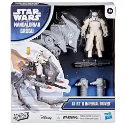 Target Star Wars Action Verse the Mandalorian and Grogu AT-RT and Imperial Driver Playset offer