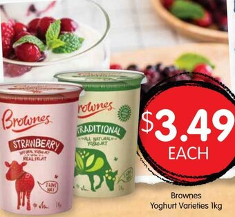 Spudshed Brownes Yoghurt 1Kg offer