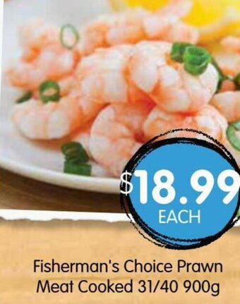Spudshed Fisherman's Choice Prawn Meat Cooked 31/40 900g offer