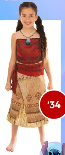 Target Disney Princess Moana Classic Costume or Deluxe Costume offer