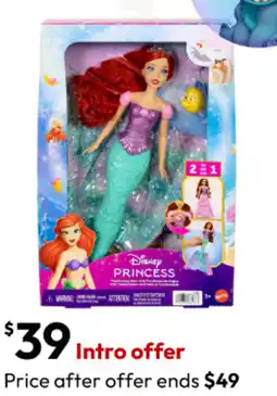 Target Mattel Disney Princess Transforming Ariel Fashion Doll offer