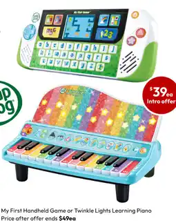 Target My First Handheld Game or Twinkle Lights Learning Piano offer