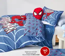 Target Target Marvel The Amazing Spider-Man quilt cover set offer