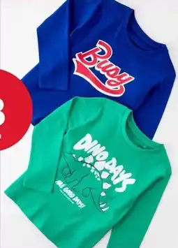 Kmart Kmart long sleeve printed t-shirts offer
