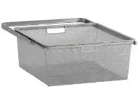 Howards Storage World Elfa 40 Gliding Mesh Drawer W449mm x H185mm - Platinum offer