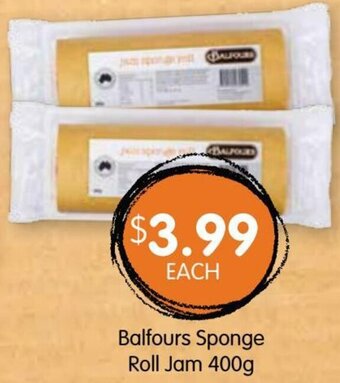 Spudshed Balfours Sponge Roll Jam 400g offer