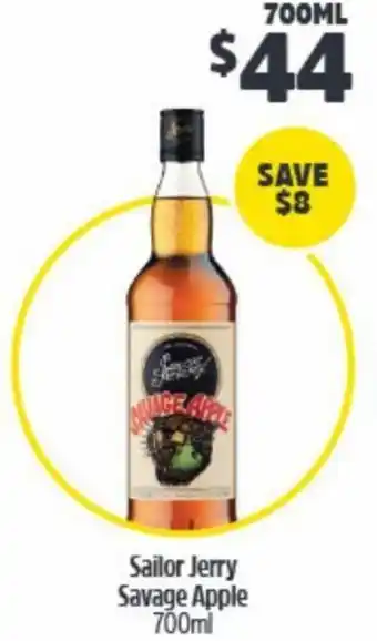 BWS Sailor Jerry Savage Apple 700ml offer
