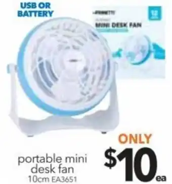 Cheap as Chips Portable Mini Desk Fan offer