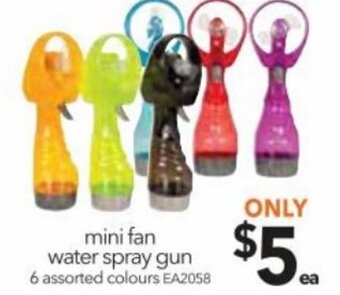 Cheap as Chips Mini Fan Water Spray Gun offer