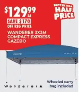 BCF Wanderer 3x3m compact express gazebo offer