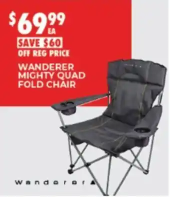BCF Wanderer mighty quad fold chair offer