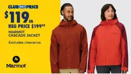 BCF Marmot cascade jacket offer