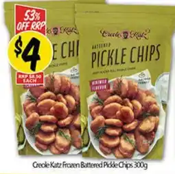 NQR Creole Katz Frozen Battered Pickle Chips offer