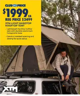 BCF Xtm light hardtop rooftop tent offer