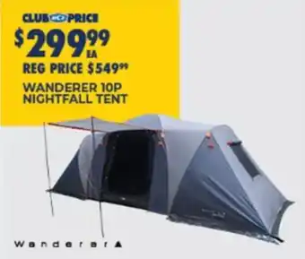 BCF Wanderer 10p nightfall tent offer