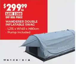 BCF Wanderer double inflatable swag offer