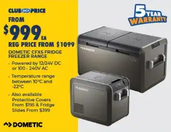 BCF Dometic CFX5 fridge freezer range offer
