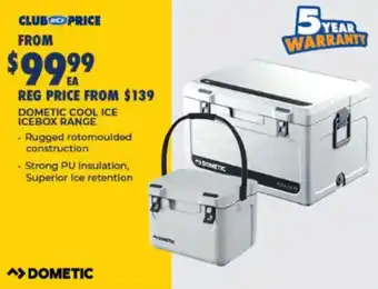 BCF Dometic cool ice icebox range offer