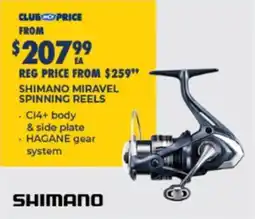 BCF Shimano miravel spinning reels offer