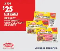 BCF Berkley powerbait unrigged soft plastics offer