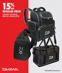 BCF Daiwa tackle bags & wallets offer