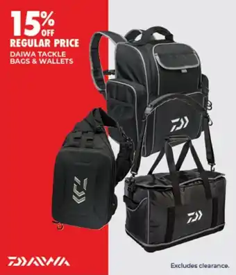 BCF Daiwa tackle bags & wallets offer