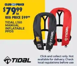 BCF Tidal l150 manual inflatable PFDS offer