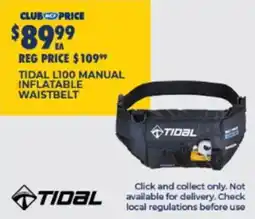BCF Tidal l100 manual inflatable waistbelt offer