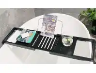 Howards Storage World Butlers Banyan Bath Caddy Black Bamboo offer