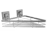 Howards Storage World EvoVac Suction Bathroom Corner Basket - Chrome offer