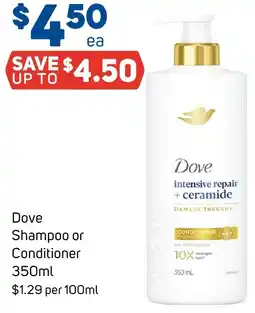 Foodland Dove Shampoo or Conditioner offer