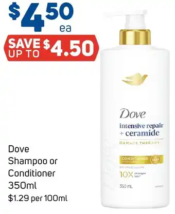 Foodland Dove Shampoo or Conditioner offer