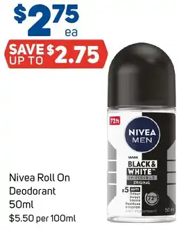 Foodland Nivea Roll On Deodorant offer
