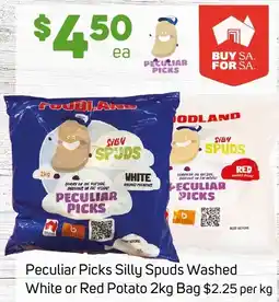 Foodland Peculiar Picks Silly Spuds Washed White or Red Potato offer