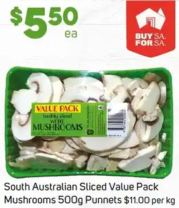 Foodland South Australian Sliced Value Pack Mushrooms offer