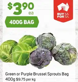 Foodland Green or Purple Brussel Sprouts Bag offer