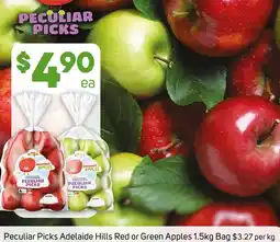 Foodland Peculiar Picks Adelaide Hills Red or Green Apples offer