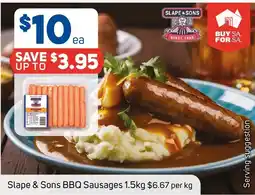 Foodland Slape & Sons BBQ Sausages offer