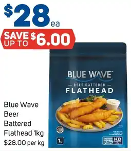 Foodland Blue Wave Beer Battered Flathead offer