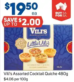 Foodland Vili's Assorted Cocktail Quiche offer