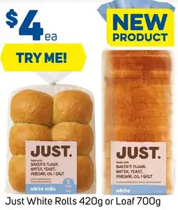 Foodland Just White Rolls or Loaf offer