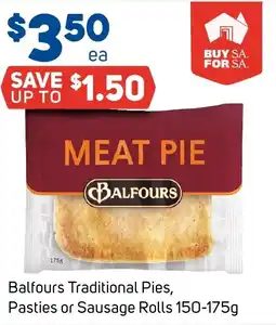 Foodland Balfours Traditional Pies, Pasties or Sausage Rolls offer