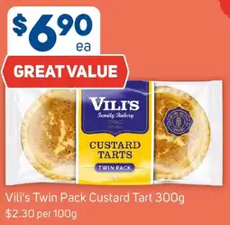 Foodland Vili's Twin Pack Custard Tart offer