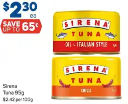 Foodland Sirena Tuna offer