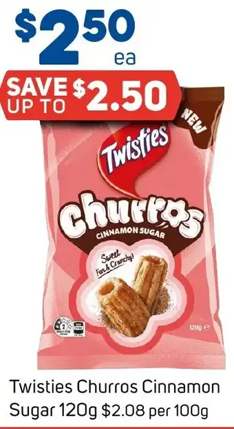 Foodland Twisties Churros Cinnamon Sugar offer
