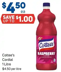 Foodland Cottee's Cordial offer