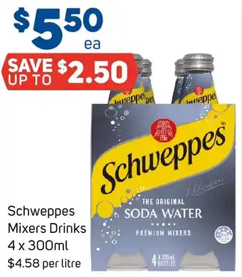 Foodland Schweppes Mixers Drinks offer