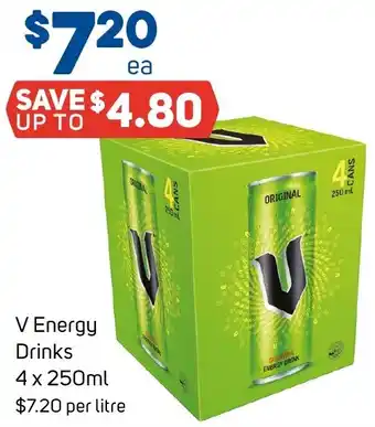 Foodland V Energy Drinks offer