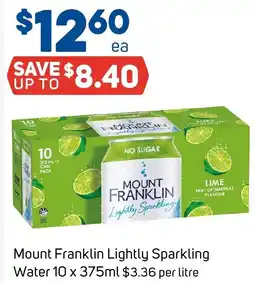 Foodland Mount Franklin Lightly Sparkling Water offer